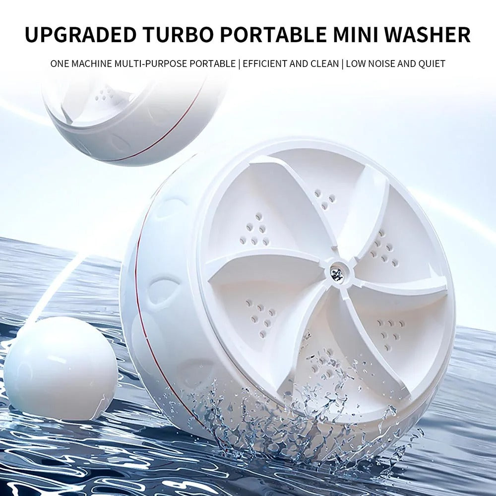 Mini Ultrasonic USB Turbo Washer for Travel & Home