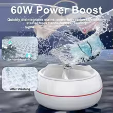 Mini Ultrasonic USB Turbo Washer for Travel & Home