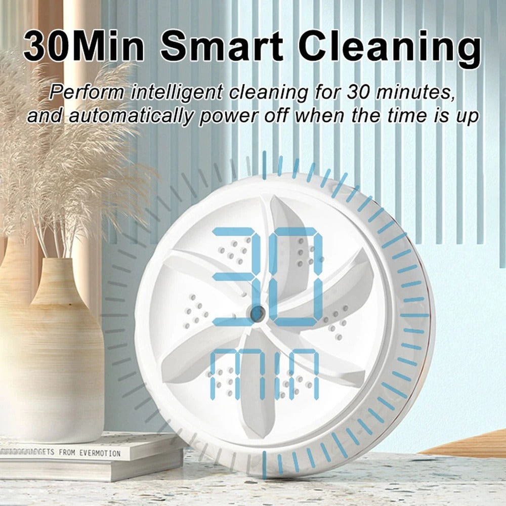 Mini Ultrasonic USB Turbo Washer for Travel & Home